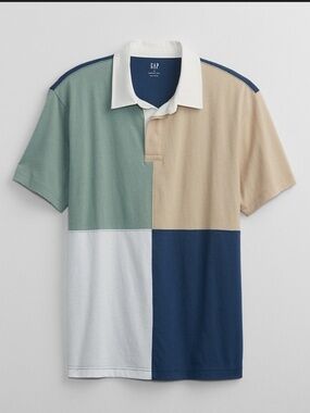 Gap Relaxed Colorblock Rugby Shirt Size S